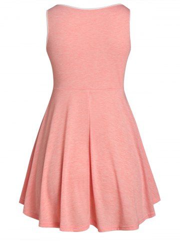 Plus Size Criss Cross Strap Flare Tank Top