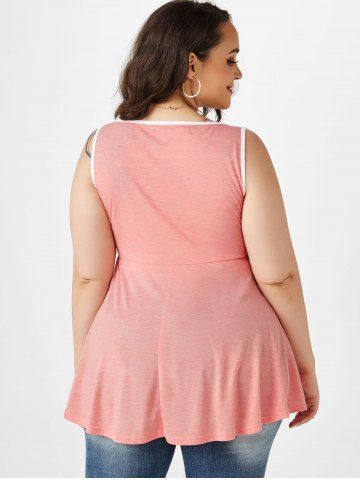 Plus Size Criss Cross Strap Flare Tank Top