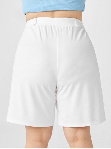 Plus Size & Curve Pocket High Waisted Bermuda Shorts
