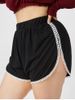 Plus Size & Curve Pompom Side Slit Shorts -  