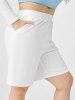 Plus Size & Curve Pocket High Waisted Bermuda Shorts -  