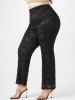 Plus Size & Curve High Rise Lace Pants -  