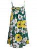 Plus Size Print Layered Midi Dress With Criss Cross Crop Top -  