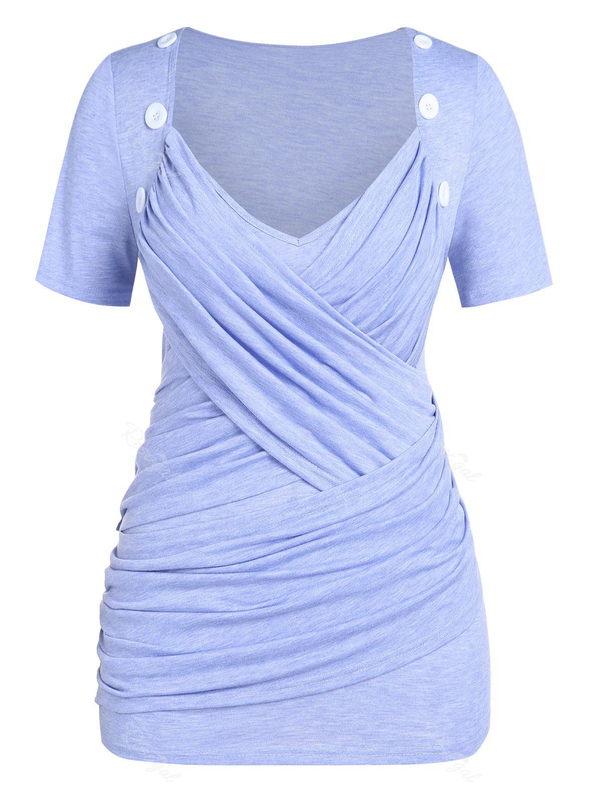 Shops Plus Size & Curve Ruched Crossover T-shirt  