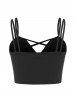 Plus Size Dual Strap Crisscross Bralette Crop Top -  