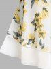 Plus Size & Curve Layered Floral Print Crisscross Tank Top -  