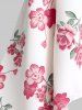 Plus Size & Curve Floral Print Lace Crochet Handkerchief Tank Top -  