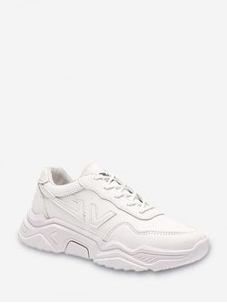 Zapatos de Deporte Rayados Círculos y Cordones - WHITE - EU 38