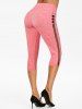 High Rise Crisscross Capri Leggings -  