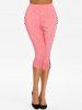 High Rise Crisscross Capri Leggings -  