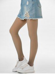 Faux Translucent Fleece Lining Full Foot Skinny Leggings -  