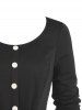 Robe Ceinturée à Carreaux avec Bouton - café L