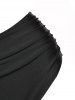 Maillot de Bain Tankini Imprimé à Double Bretelle à Taille Haute - Noir L