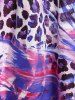 Plus Size & Curve Leopard Print Lace Panel Flowy Cami Top -  