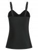 Plus Size & Curve Cinched Geometry Print Modest Tankini Swimsuit -  