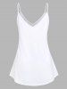 Plus Size & Curve Ombre Color Floral Print Tank Top -  