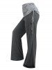 Ultimate Gray Sweetheart Neck Tee and Cinched Flare Pants Plus Size Bundle -  