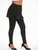 2 in 1 Coats and Skirted Pants Plus Size Bundle -  