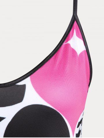 Plus Size Heart Print Flowy Tank Top