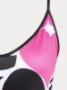 Plus Size Heart Print Flowy Tank Top -  