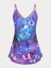 Flower and Butterfly Print Plus Size & Curve Cami Top -  