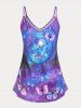 Flower and Butterfly Print Plus Size & Curve Cami Top -  