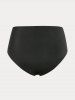 Maillot de Bain Tankini Curve Modeste Superposé à Imprimé Cocotiers Grande Taille - Noir 3X