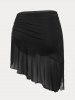 Wrap Cover Up Skirt and Briefs Plus Size Swim Bottoms -  