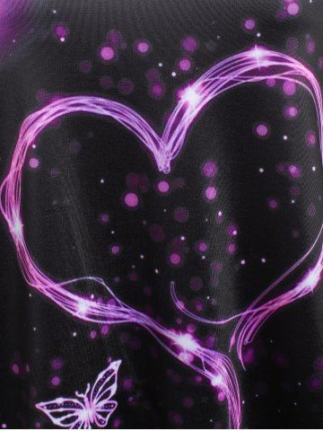 Plus Size Heart Butterfly Print Cami Top
