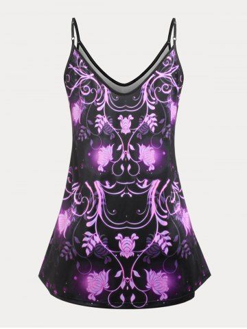 Plus Size Heart Butterfly Print Cami Top