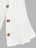 Robe de Soirée à Bretelle à Imprimé Lumière Tricotée de Grande Taille et Tricot à Câble - Multi 