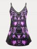 Plus Size Heart Butterfly Print Cami Top -  