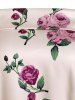 Polka Dot Floral Bowknot Off Shoulder Swing Dress -  