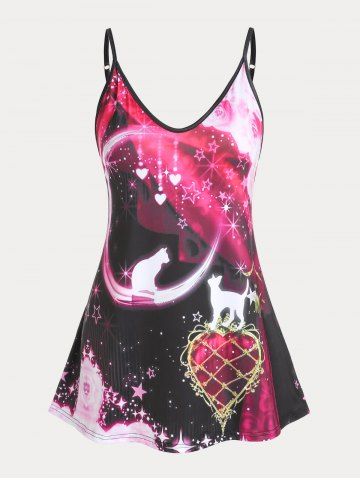 Full Print Valentines Day Plus Size & Curve Cami Top
