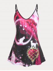 Full Print Valentines Day Plus Size & Curve Cami Top -  