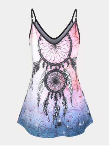 Dreamcatcher Print Plus Size Flowy Cami Top