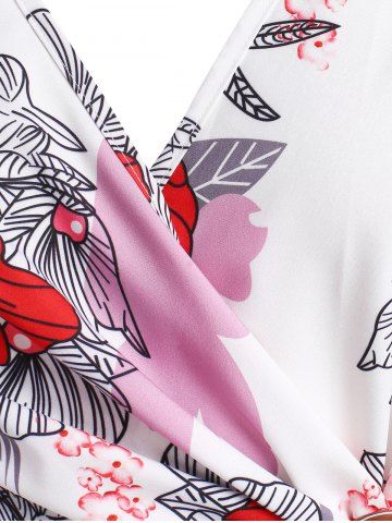 Plus Size Floral Wrap Tank Top