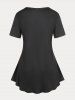 Basic Sun and Moon Print Plus Size Tee -  