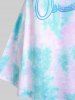 Tie Dye Bear Print Plus Size & Curve Tee -  