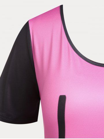 Two Tone LOVE Print Plus Size & Curve Graphic Tee