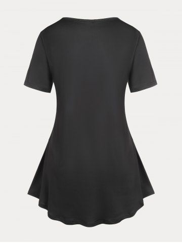 Two Tone LOVE Print Plus Size & Curve Graphic Tee