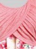 Floral Print Handkerchief Plus Size & Curve T-shirt -  