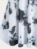 Maillot de Bain Tankini Superposé Teinté à Taille Haute de Grande Taille - Blanc 5X