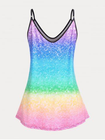Pastel Ombre Color Plus Size & Curve Camisole