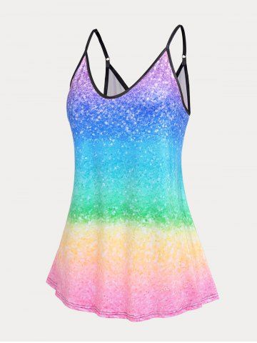 Pastel Ombre Color Plus Size & Curve Camisole