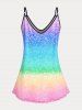 Pastel Ombre Color Plus Size & Curve Camisole -  
