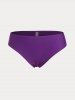 Full Print Layered Backless Plus Size & Curve Halter Modest Tankini Swimsuit -  