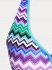 Zigzag Racerback Cutout Plus Size & Curve Tankini Swimsuit -  