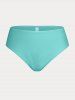 Ruched Paisley Print Asymmetric Plus Size & Curve Modest Swim Dress Set -  