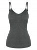 Ensemble de Débardeur à Imprimé Papillon et de Top à Bretelle - Gris XXXL